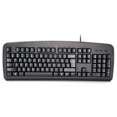 双飞燕（A4TECH） KB-8PS2 键盘 有线键盘 办公键盘 防溅水 PS2接口台式机专用 黑色