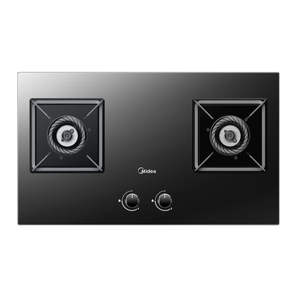 美的（Midea）燃气灶双灶家用5.0KW大火力黑晶宽面板台嵌两用双灶液化气灶Q330