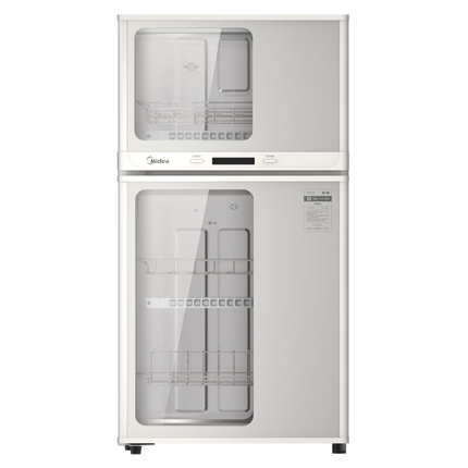 美的（Midea）消毒柜家用 厨房餐具碗柜碗筷茶杯消烘一体机 小型立式 婴儿奶瓶 77L三层 高温二星级 80G05