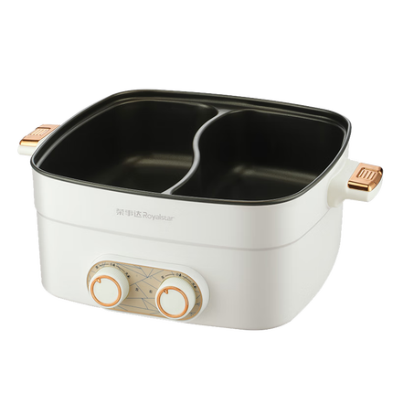荣事达（Royalstar）鸳鸯锅7L大容量电火锅分区控温一体式速沸方形电煮锅多功能锅家用电热锅火锅RHG-70Z2家电国家补贴