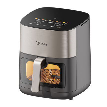 美的(Midea)炎烤空气炸锅 不用翻面 双热源 家用全自动 可视 实用大容量 智能 6.5L KZC6502