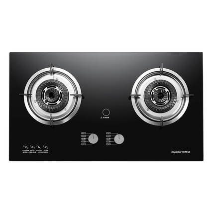 荣事达（Royalstar）燃气灶 双灶煤气灶 家用天然气液化气炉具 猛火鸳鸯灶 (天然气)五环猛火+钢化玻璃