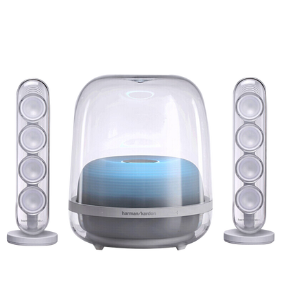 哈曼卡顿水晶4代桌面蓝牙音箱 电脑通用双声道 Soundsticks4 电脑音箱 桌面蓝牙音箱 氛围灯音响女神节好物 水晶4