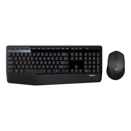 罗技（Logitech）MK345无线办公键鼠套装 宽大掌托 舒适键入体验 全尺寸 带无线2.4G接收器 黑色