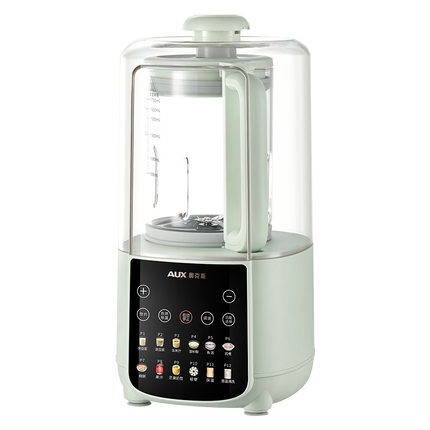 奥克斯（AUX）破壁机家用1.75L轻音豆浆机全自动免煮2024新款五谷杂粮免滤大容量彩屏料理机榨汁机 APB-08APPZ11 松石绿（合适4-5-6人用）