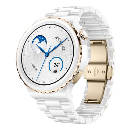 华为WATCH GT 3 Pro 陶瓷款华为手表智能手表心电分析白色陶瓷