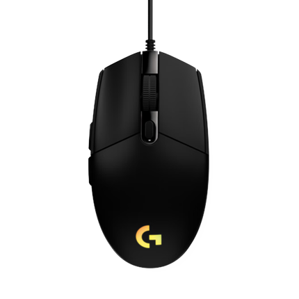 罗技（G）G102第二代游戏鼠标 RGB流光灯效鼠标 轻量化 游戏级8000DPI传感器 黑色 200-8000DPI