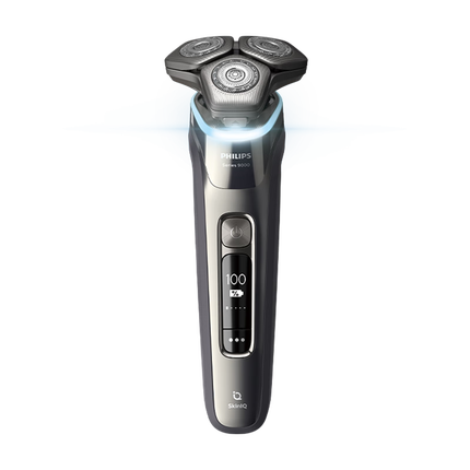 飞利浦(PHILIPS)电动剃须刀9系Pro+ SkinIQ智能光感刮胡刀 配无线清洁中心 生日礼物送男友送老公