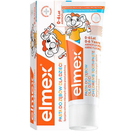 ELMEX艾美适宝宝儿童牙膏0-3-6岁婴儿奥拉氟防蛀固齿含氟牙膏牙龈护理