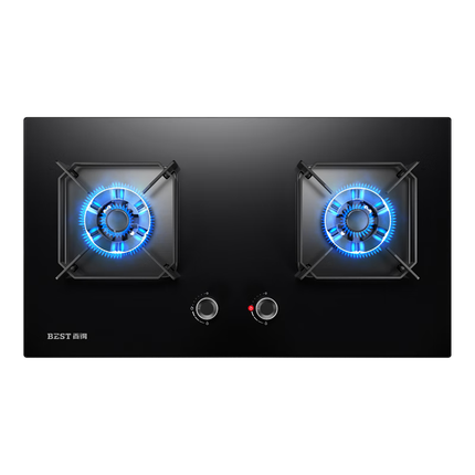 百得（BEST）【国补至高省20%】 燃气灶天然煤气灶双灶具 5.2KW可调底盘一键爆炒台式嵌入式 JZT-QE85