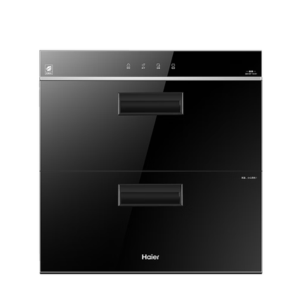 海尔（Haier）消毒柜嵌入式 消毒碗柜嵌入式家用 100L容量 奶瓶消毒 紫外线光波巴氏消毒0臭氧 童锁保护12LCS1