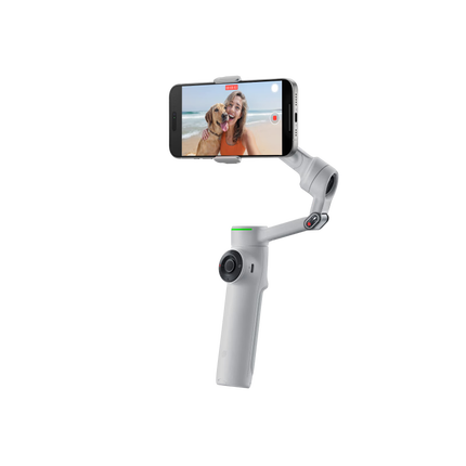 影石（Insta360）【新品首发】Flow 2 Pro 手机稳定器手持云台三轴增稳防抖自拍杆跟拍vlog直播（遐想灰 标准套装）