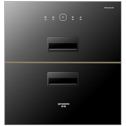创维（Skyworth）消毒柜家用 嵌入式 消毒碗柜 家用多功能碗筷餐具消毒二星级 110升双层大容量X19A