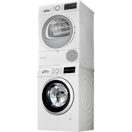 博世(BOSCH)洗烘套装10+10KG【云朵白】大容量全自动滚筒1400转洗衣机家用 热泵烘干蚕丝被精护282602+254D00