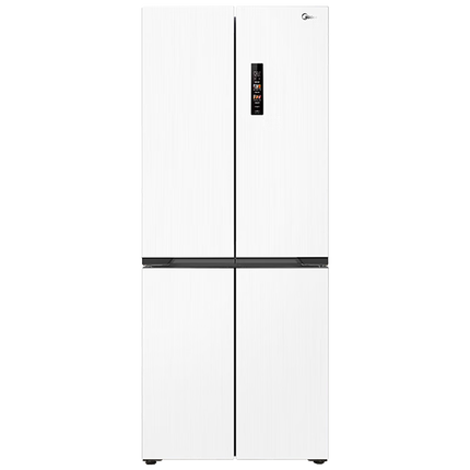 美的（Midea）457纯平全嵌十字双开四开门底部散热以旧换新一级能效风冷无霜国家补贴家用电冰箱MR-457WUSPZE白