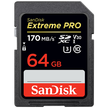 闪迪(SanDisk)SD卡 4K高清单反相机内存卡 数码相机存储卡 至尊超极速 64G 读速200M/S 写入90M/S 套装