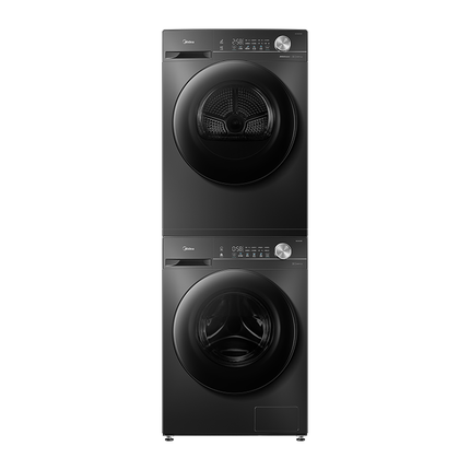 美的（Midea）洗烘套装 10KG滚筒洗衣机+变频热泵烘干机 1.1洗净比 MG100V36T+VH36T 以旧换新 家电国家补贴