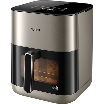 苏泊尔(SUPOR)空气炸锅 远红外穿透加热家用6L大容量不用翻面薯条机蒸汽嫩炸多功能电炸锅 KD60Y883
