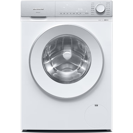 西门子（SIEMENS）小晶钻系列 10公斤滚筒洗衣机全自动家用 隐形触控 瓷感旋钮 智能除渍 强效除螨 防过敏WG52H1U00W