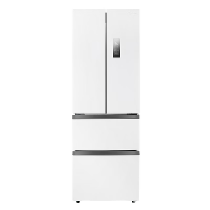 美的(Midea)340一级能效双变频法式多门四开门小户型白色家用冰箱超薄风冷无霜节能MR-340WFPE以旧换新