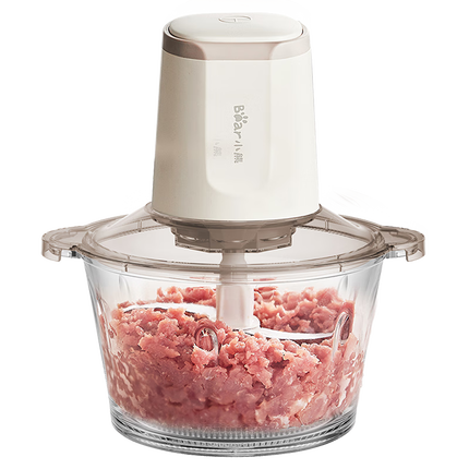 小熊（Bear）绞肉机家用 绞馅机 碎肉机 电动多功能料理搅拌机打肉机饺子肉馅蒜蓉机 搅肉机QSJ-E03C8 约2L