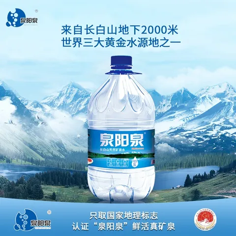 泉阳泉（QUANYANGQUAN） 长白山天然矿泉水饮用水5L*4桶 整箱装1箱 5L*4桶 图片 2