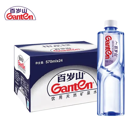 GANTEN/景田 天然矿泉水 570ml*24瓶 整箱装
