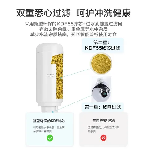 科勒（KOHLER）马桶过滤器洁身滤芯座便器配件 洁身滤芯-22760T-0 洁身滤芯套装-21038T-NA 图片 3