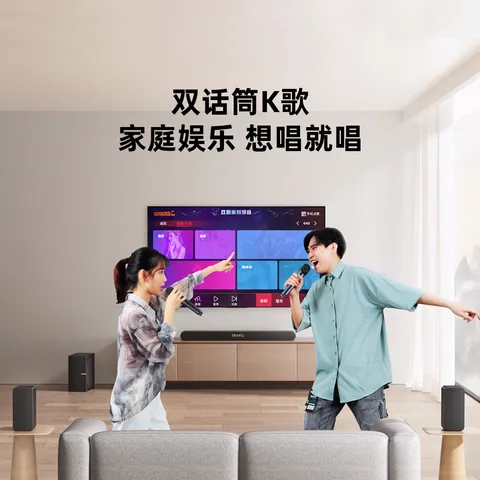 BINNIFA回音壁电视音响 5.1杜比dts解码家庭KTV套装全景声级影院家用K歌客厅环绕音响麦克风 图片 6