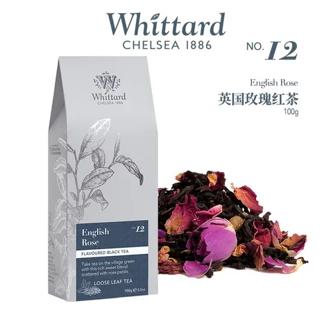 WHITTARD英国玫瑰红茶袋装100g精选玫瑰花草茶叶 节日年货送礼 图片 1