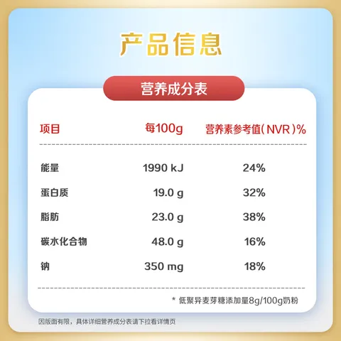 飞鹤经典1962中老年高钙多维奶粉900g成人奶粉高蛋白送礼送父母长辈 图片 4