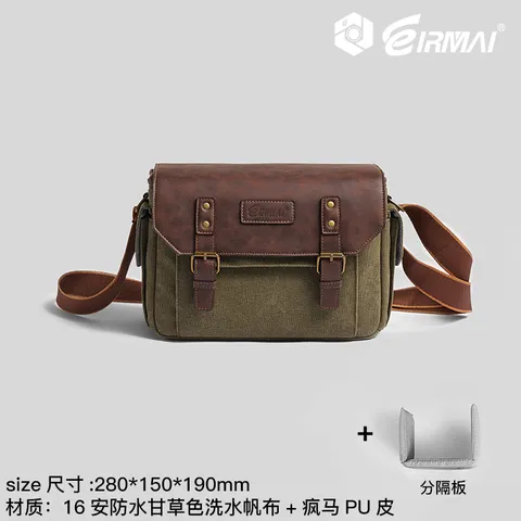 锐玛（EIRMAI）L11 青云系列单反包相机包单肩摄影包数码收纳包帆布防水旅行背包 图片 5