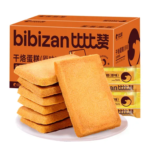 比比赞干烙蛋糕380g/箱约21小包 6.8元