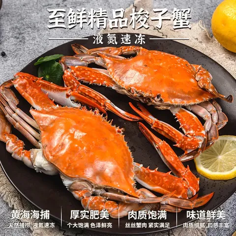 【冷冻】至鲜梭子蟹2.6斤/6-9只整只当季液氮冷冻2.5-5两/只吕四黄海螃蟹新鲜中秋礼 图片 8