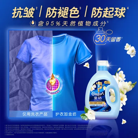 金纺衣物调香大师香氛固色柔顺剂液【洗衣搭档】小苍兰8斤防褪色防皱 图片 3