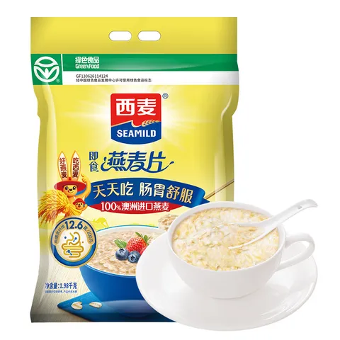 西麦即食燕麦片1980g 谷物代餐早餐膳食纤维无额外添加蔗糖 图片 9