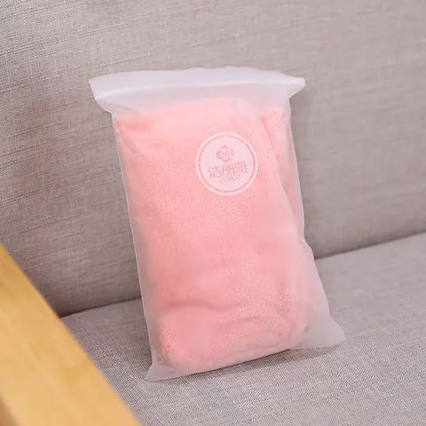 洁丽雅（Grace）干发帽 柔软强吸水加厚浴帽雪花绒包头巾速干擦头洗头毛巾 藕粉 图片 7