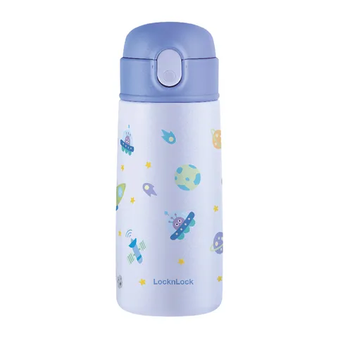 乐扣乐扣（LOCK&LOCK）儿童吸管保温杯宝宝316L不锈钢水杯学生大容量水壶500ml 蓝色 图片 9