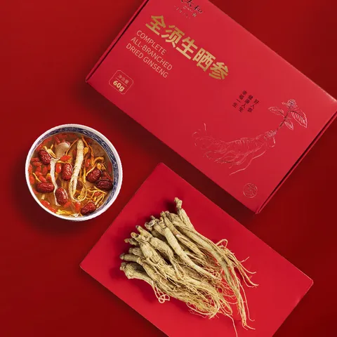 张太和全须生晒参60g（约20支左右） 小支参自用泡水泡茶炖汤家庭装 全须生晒参60g（小支参约20支） 图片 2