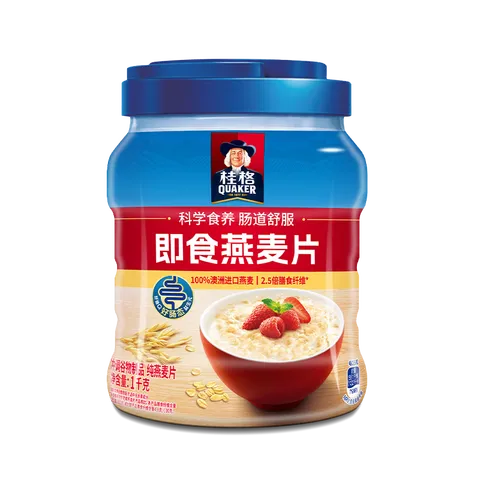 桂格（QUAKER）即食燕麦片1000克罐装 营养早餐 膳食纤维 零添加白砂糖 图片 8