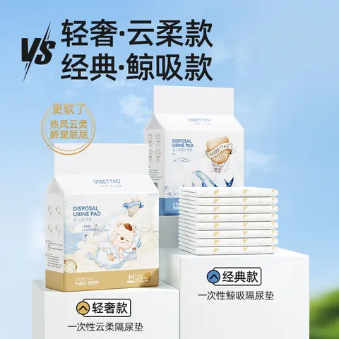 贝肽斯新生婴儿一次性隔尿垫夏季宝宝护理垫透气防水大尺寸不可洗 M码120片-经典款-单片低至0.49元 0x0cm 图片 3