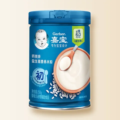 嘉宝（GERBER）强化钙铁锌高铁米粉婴幼儿宝宝辅食米糊维C+铁250g6月+100%真验厂 图片 9