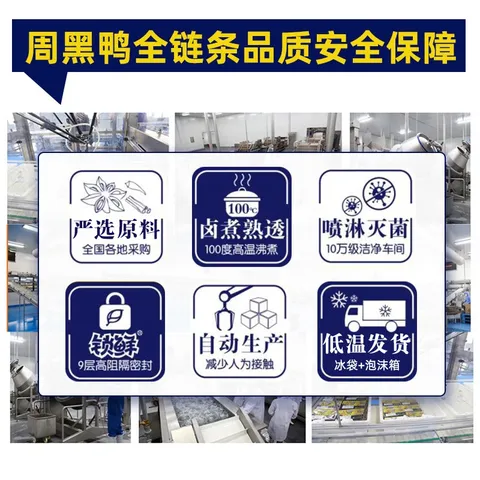 周黑鸭【选5盒】锁鲜星享卤多款鸭肉素食盒装零食武汉特产 卤鸭锁骨150g 图片 3
