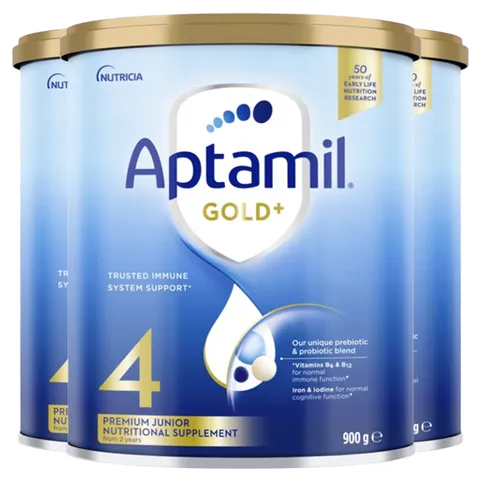 爱他美（Aptamil）金装澳洲版儿童配方奶粉 4段(24个月以上) 900g 3罐箱装 澳洲金装 图片 7