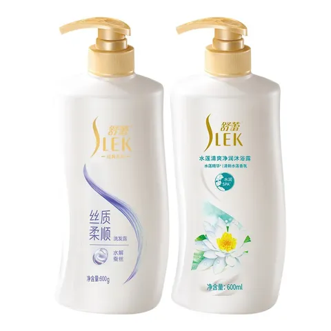 SLEK/舒蕾 洗发水控油蓬松600ml+清爽沐浴露600ml