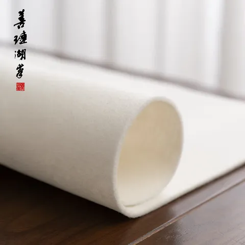 善琏湖笔国画毛笔狼毫毛笔套装羊毫兼毫初学专业级山水画写意工笔勾线专用毛毡笔帘加健白云叶筋笔 图片 3
