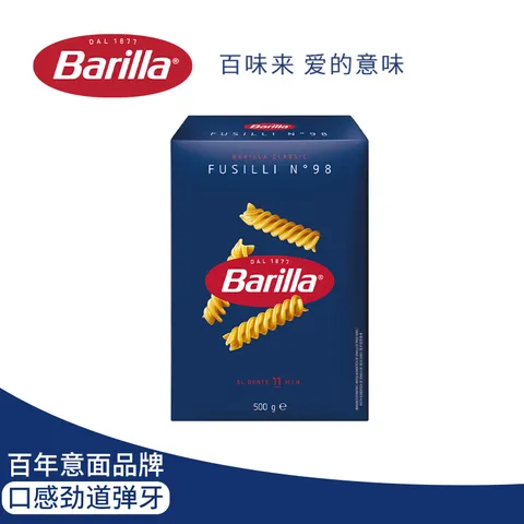 百味来Barilla意大利进口螺旋形意大利面500g低脂高蛋白儿童意面 图片 2