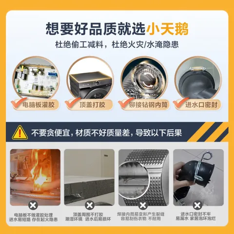 小天鹅（LittleSwan）【价保618】滚筒洗衣机全自动家用 10KG TG100APUREPRO 以旧换新 京东自营 出租屋 百亿补贴家电 图片 5
