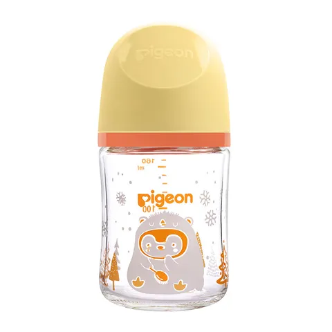 贝亲（Pigeon）玻璃奶瓶婴儿宽口径彩绘奶瓶 企鹅冒险(玻璃 160ml 0-1月 SS号奶嘴) 图片 8