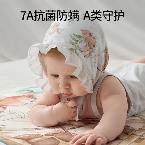 欧孕（OUYUN）婴儿苎麻凉席宝宝专用a类夏季儿童凉垫婴儿床幼儿园午睡 垂钓小熊【四股苎麻 单凉席】 100cm×56cm 图片 5